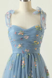 Embroidery Tulle Long Prom HZ0307