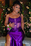 Strapless Black Sheer Appliques Fitted Long Evening HZ0307
