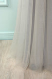 A-line Grey Tulle and Lace Long Formal HZ0307