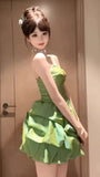 Apple Green Strapless Homecoming Dresses Short Prom HZ0307