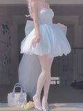 Baby Blue Sweetheart Homecoming Dresses Lace Short Prom HZ0307