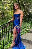 Black Strapless Scoop Mermaid Long Formal HZ0307