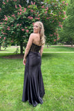 Black Strapless Scoop Mermaid Long Formal HZ0307