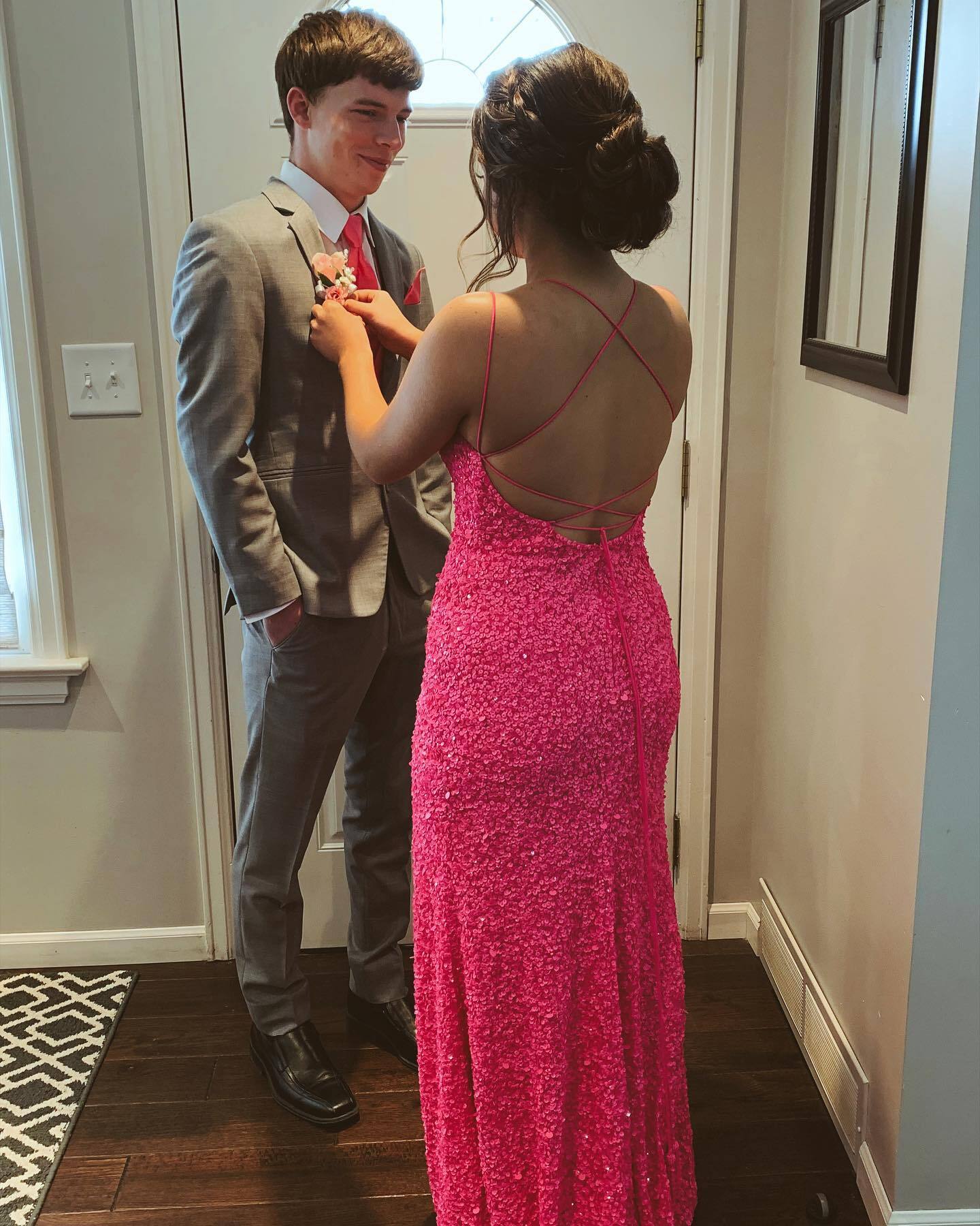 Blue Sequin Mermaid Long Formal Dress with HZ0307