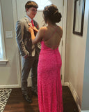 Blue Sequin Mermaid Long Formal Dress with HZ0307