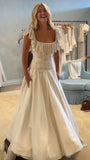 Bohemia White Lace Wedding Dresses Chiffon Bridal HZ0307