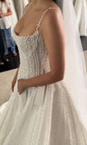 Charming White Pearl Beaded Wedding Dresses Bridal HZ0307
