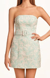 Strapless Floral Sheath Homecoming Dress Short Prom Party HZ0307