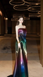 Colorful Strapless A-Line Prom Dresses, Sleeveless Birthday Dress, HZ0307