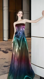 Colorful Strapless A-Line Prom Dresses, Sleeveless Birthday Dress, HZ0307