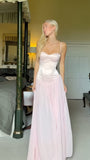 Fashion Light Pink Satin Chiffon Prom Dresses Bodycon Evening Party HZ0307