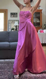 Fuchsia Spaghetti Straps Prom Dress, Beaded Sheath Evening Party HZ0307