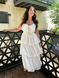 Lovely Ivory Chiffon Ruffle Homecoming Dresses Bowknot Birthday Party HZ0307