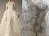 Luxury Floral Lace Mermaid Wedding Dress With Detachable HZ0307