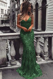 Mermaid Sequin Lace Prom Dresses Evening Party Dress With Lace Up HZ0307