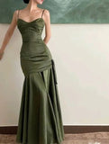 Olivia Green Mermaid Long Prom Dress, HZ0307