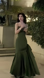 Olivia Green Mermaid Long Prom Dress, HZ0307