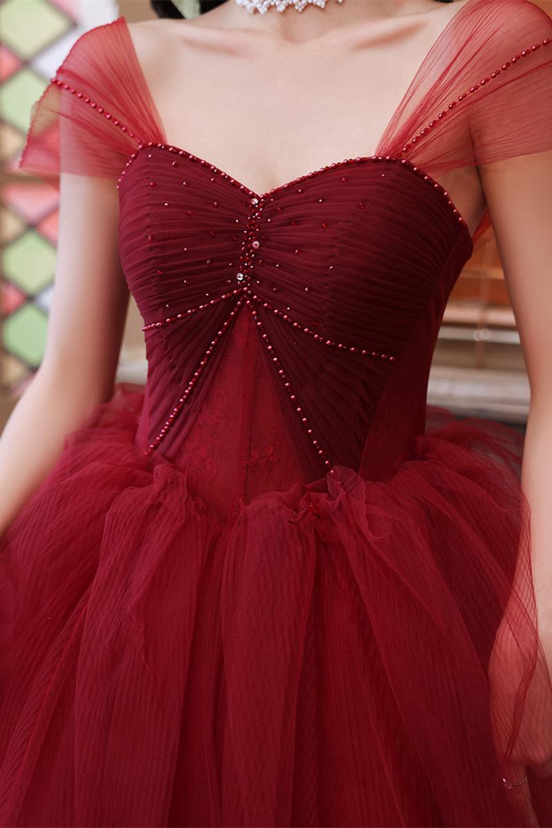 Peach Ball Gown with Off the Shoulder HZ0307