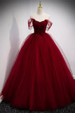 Peach Ball Gown with Off the Shoulder HZ0307