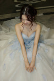 Fairy Princess Strapless Floral Party Dresses A-Line Dance Prom Ball HZ0307