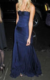 Sexy Mermaid Strapless Floor Length Navy Blue Evening Dress Prom Dresses, HZ0307
