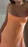 Simple Homecoming Dresses Orange Satin Mini School Semi Hoco Dress Short Formal Graduation HZ0307