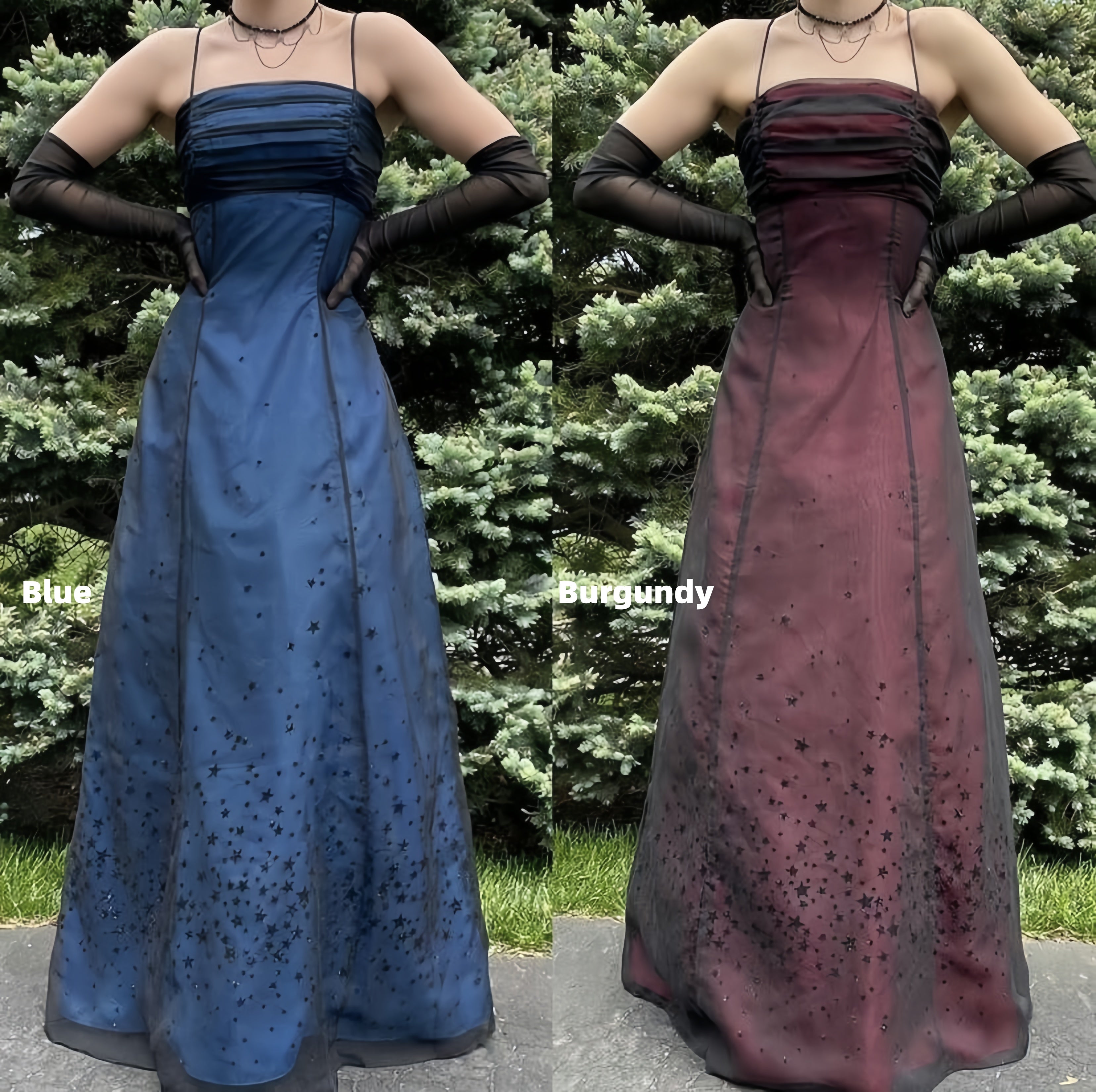 Lace Prom Dress with Spaghetti Straps - Full Length Formal Evening HZ0307