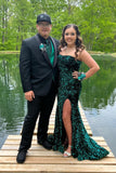 Strapless Sequin Mermaid Long Prom Dress with HZ0307