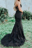 Sweet Hot Pink Lace Mermaid Long Prom HZ0307
