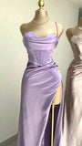 Sweetheart Long Prom Dress, Spaghetti Straps Evening Dress With Split HZ0307