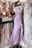 Vintage Bodycon Sweet Halter Senior Prom Dresses Birthday Party Dress Ruffle Debs HZ0307
