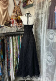 Vintage Mermaid Halter Sleeveless Long Black Lace Evening Dress Prom Dresses , HZ0307