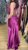 Vintage Mermaid Spaghetti Straps Backless Long Prom Dress Evening Dress Formal HZ0307