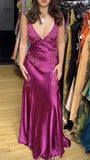 Vintage Mermaid Spaghetti Straps Backless Long Prom Dress Evening Dress Formal HZ0307