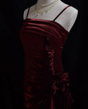 Vintage Spaghetti Straps Party Dress, High Low Evening Prom HZ0307