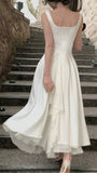 Vintage Ivory Chiffon Prom Dress - Classic Evening HZ0307