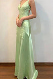 Vintage Mermaid Applique Sheath V-neck Senior Prom Dress Long Party Dress, HZ0307