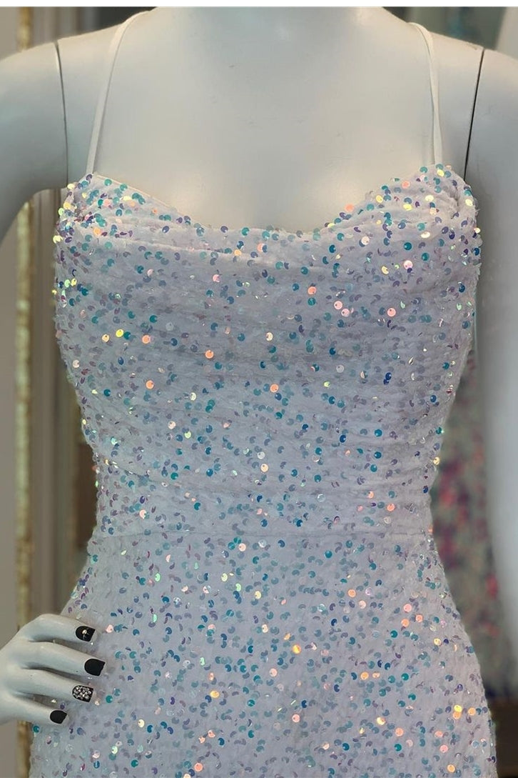 Sparkle Dark Green Sequin Mermaid Long Prom HZ0307