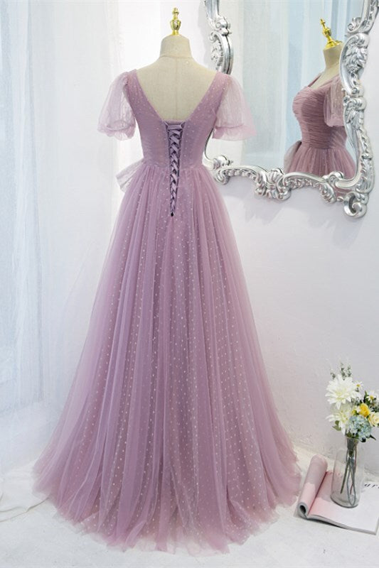 Lilac A-line Short Tulle Fairy Formal HZ0307