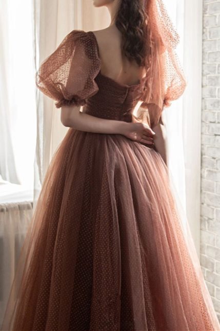 Bell Sleeves Brown Party HZ0307