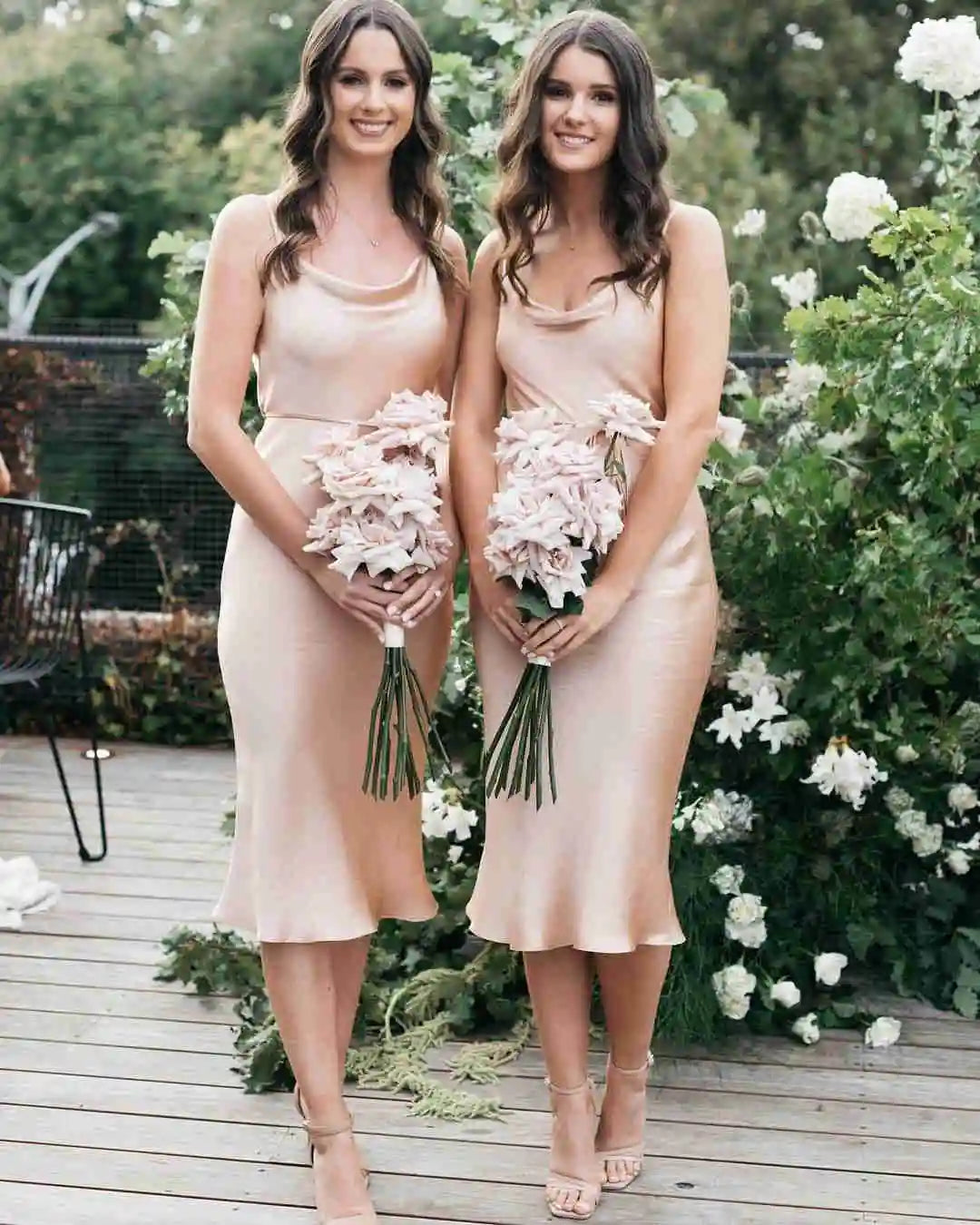 LTP1085,Sexy champagne silk satin bridesmaid HZ0307