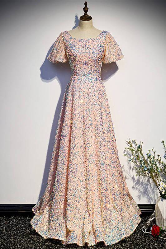 Blush Sequins A-line Long Party HZ0307