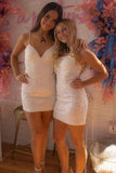 LTP1170,White Appliques Lace-Up Mini Homecoming HZ0307