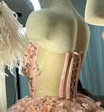 LTP1173,Princess Pink Floral Beaded Tulle Short Birthday Dresses,Girl Graduation HZ0307