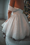 LTP1792,Shining White Sequined Homecoming Dresses, Short Birthday Ball Gown, Plus Size Hoco HZ0307