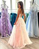 Sweetheart Lace A-line Long Prom HZ0307